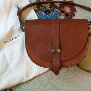 Sezane Brown Crossbody Bag